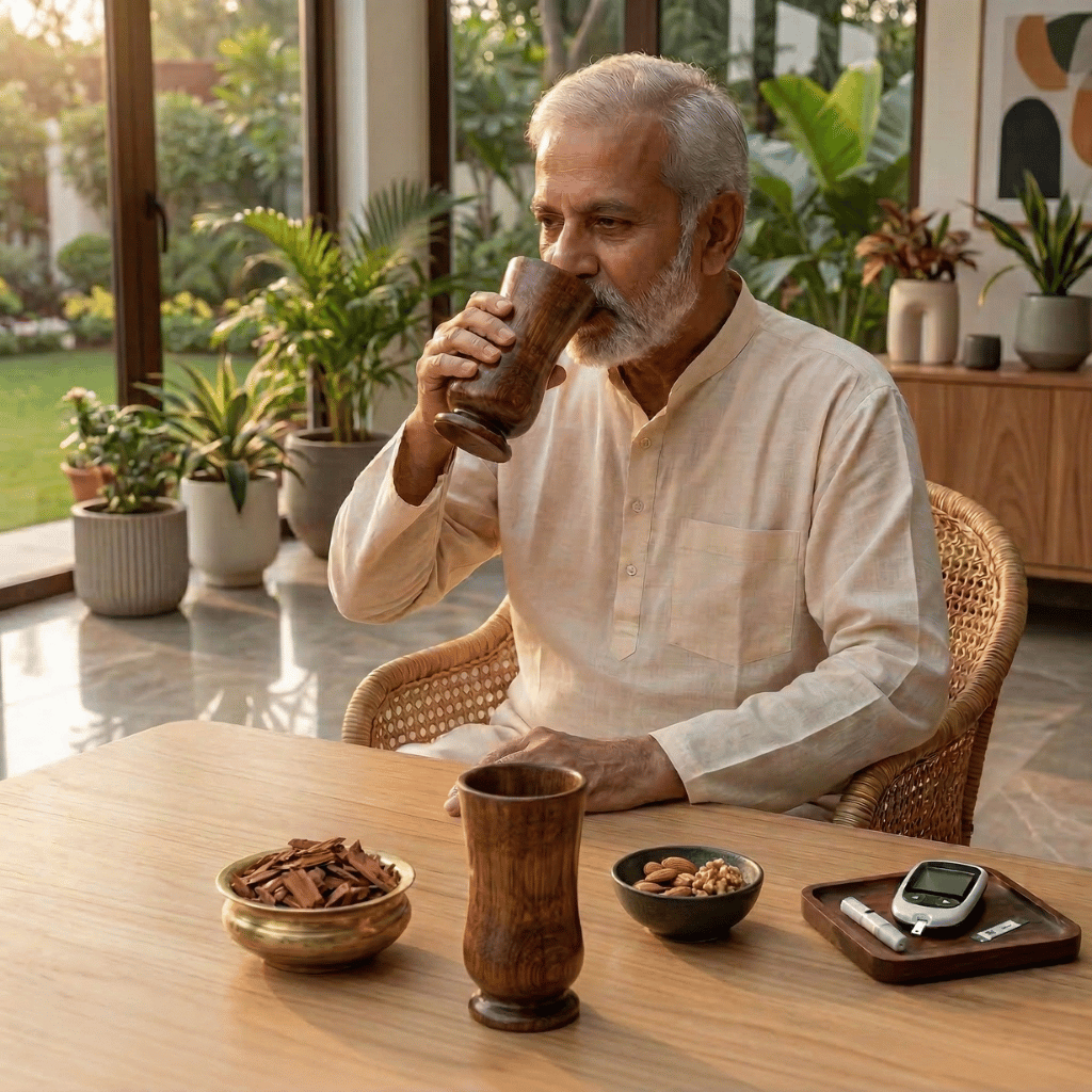 PureRelief™ - Sugar Control Wooden Water Glass